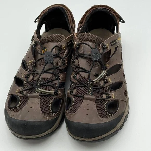 Merrell Portage Web Sandals 13 Dark Earth Performance Footwear Water Trekking - Picture 1 of 14